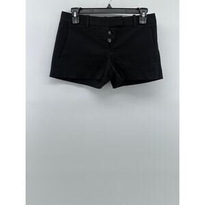 THEORY Women’s Black Solid Button-Fly Shorts SZ 00